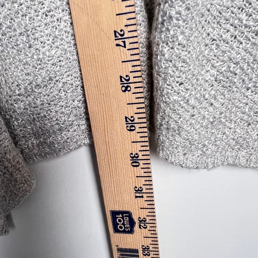 Eileen Fisher Tunic Sweater Womens M Linen Blend V-Neck Short Sleeve Gray Boho - Picture 13 of 13